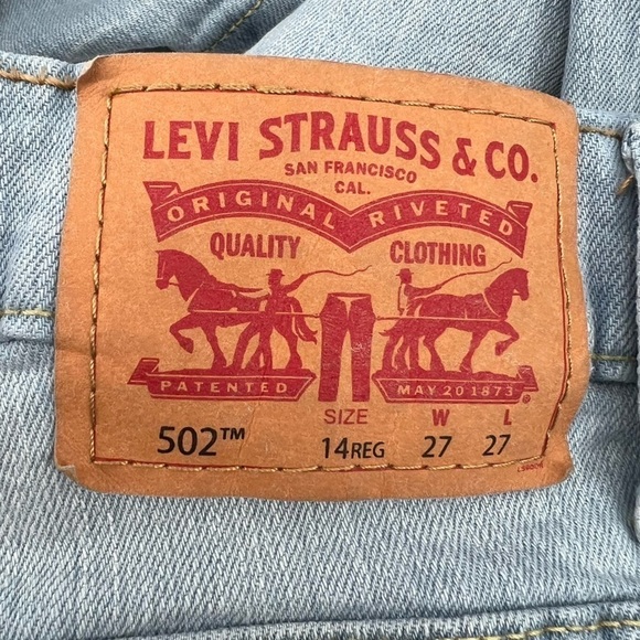 Levi’s 502 Athletic Fit Tapered Leg Jeans Size 14 Regular Boys - Picture 2 of 7